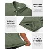 image:imageMAGCOMSEN Mens Polo Shirts Short Sleeve Moisture Wicking Performance Collared Shirt 3 Button Casual Work Golf Polos4 Army Green
