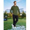 image:imageMAGCOMSEN Mens Polo Shirts with Pocket Long Sleeve Golf Quick Dry Shirts Performance Athletic Work Casual Collared ShirtArmy Green