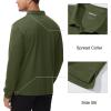 image:imageMAGCOMSEN Mens Polo Shirts with Pocket Long Sleeve Golf Quick Dry Shirts Performance Athletic Work Casual Collared ShirtArmy Green