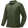 image:imageMAGCOMSEN Mens Polo Shirts with Pocket Long Sleeve Golf Quick Dry Shirts Performance Athletic Work Casual Collared ShirtArmy Green