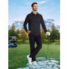 image:imageMAGCOMSEN Mens Polo Shirts with Pocket Long Sleeve Golf Quick Dry Shirts Performance Athletic Work Casual Collared ShirtBlack