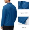image:imageMAGCOMSEN Mens Polo Shirts with Pocket Long Sleeve Golf Quick Dry Shirts Performance Athletic Work Casual Collared ShirtBlue Green