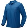 image:imageMAGCOMSEN Mens Polo Shirts with Pocket Long Sleeve Golf Quick Dry Shirts Performance Athletic Work Casual Collared ShirtBlue Green