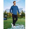 image:imageMAGCOMSEN Mens Polo Shirts with Pocket Long Sleeve Golf Quick Dry Shirts Performance Athletic Work Casual Collared ShirtBlue Green