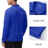 image:imageMAGCOMSEN Mens Polo Shirts with Pocket Long Sleeve Golf Quick Dry Shirts Performance Athletic Work Casual Collared ShirtBright Blue