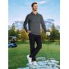 image:imageMAGCOMSEN Mens Polo Shirts with Pocket Long Sleeve Golf Quick Dry Shirts Performance Athletic Work Casual Collared ShirtDark Grey