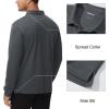 image:imageMAGCOMSEN Mens Polo Shirts with Pocket Long Sleeve Golf Quick Dry Shirts Performance Athletic Work Casual Collared ShirtDark Grey