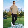 image:imageMAGCOMSEN Mens Polo Shirts with Pocket Long Sleeve Golf Quick Dry Shirts Performance Athletic Work Casual Collared ShirtKhaki