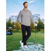 image:imageMAGCOMSEN Mens Polo Shirts with Pocket Long Sleeve Golf Quick Dry Shirts Performance Athletic Work Casual Collared ShirtLight Grey