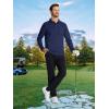 image:imageMAGCOMSEN Mens Polo Shirts with Pocket Long Sleeve Golf Quick Dry Shirts Performance Athletic Work Casual Collared ShirtNavy