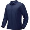 image:imageMAGCOMSEN Mens Polo Shirts with Pocket Long Sleeve Golf Quick Dry Shirts Performance Athletic Work Casual Collared ShirtNavy
