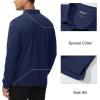image:imageMAGCOMSEN Mens Polo Shirts with Pocket Long Sleeve Golf Quick Dry Shirts Performance Athletic Work Casual Collared ShirtNavy