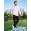 image:imageMAGCOMSEN Mens Polo Shirts with Pocket Long Sleeve Golf Quick Dry Shirts Performance Athletic Work Casual Collared ShirtWhite