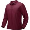 image:imageMAGCOMSEN Mens Polo Shirts with Pocket Long Sleeve Golf Quick Dry Shirts Performance Athletic Work Casual Collared ShirtWine Red