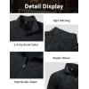 image:imageMAGCOMSEN Mens Quarter Zip Pullover Long Sleeve Fleece Lined Sweatshirts 14 Zip Golf Sweater Winter CasualBlack