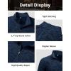 image:imageMAGCOMSEN Mens Quarter Zip Pullover Long Sleeve Fleece Lined Sweatshirts 14 Zip Golf Sweater Winter CasualNavy