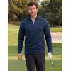 image:imageMAGCOMSEN Mens Quarter Zip Pullover Long Sleeve Fleece Lined Sweatshirts 14 Zip Golf Sweater Winter CasualNavy