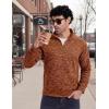 image:imageMAGCOMSEN Mens Quarter Zip Pullover Long Sleeve Fleece Lined Sweatshirts 14 Zip Golf Sweater Winter CasualRed