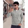 image:imageMAGCOMSEN Mens Quarter Zip Pullover Long Sleeve Fleece Lined Sweatshirts 14 Zip Golf Sweater Winter CasualWhite