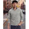 image:imageMAGCOMSEN Mens Quarter Zip Pullover Long Sleeve Fleece Lined Sweatshirts 14 Zip Golf Sweater Winter CasualWhite