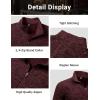 image:imageMAGCOMSEN Mens Quarter Zip Pullover Long Sleeve Fleece Lined Sweatshirts 14 Zip Golf Sweater Winter CasualWine Red