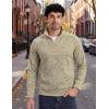 image:imageMAGCOMSEN Mens Quarter Zip Pullover Long Sleeve Fleece Lined Sweatshirts 14 Zip Golf Sweater Winter CasualYellow