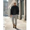 image:imageMAGCOMSEN Mens Sweatshirt Crewneck Thermal Sherpa Lined Sweatshirts Warm Winter Casual TopsBlack