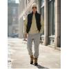 image:imageMAGCOMSEN Mens Sweatshirt Crewneck Thermal Sherpa Lined Sweatshirts Warm Winter Casual TopsKhaki