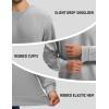 image:imageMAGCOMSEN Mens Sweatshirt Crewneck Thermal Sherpa Lined Sweatshirts Warm Winter Casual TopsLight Grey
