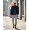image:imageMAGCOMSEN Mens Sweatshirt Crewneck Thermal Sherpa Lined Sweatshirts Warm Winter Casual TopsNavy