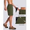 image:imageMAGCOMSEN Mens Workout Athletic Shorts 7 Lightweight Quick Dry Water Resistant Zipper Pockets Gym Hiking ShortsArmygreen