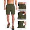 image:imageMAGCOMSEN Mens Workout Athletic Shorts 7 Lightweight Quick Dry Water Resistant Zipper Pockets Gym Hiking ShortsArmygreen