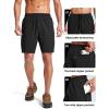 image:imageMAGCOMSEN Mens Workout Athletic Shorts 7 Lightweight Quick Dry Water Resistant Zipper Pockets Gym Hiking ShortsBlack