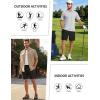 image:imageMAGCOMSEN Mens Workout Athletic Shorts 7 Lightweight Quick Dry Water Resistant Zipper Pockets Gym Hiking ShortsBlack