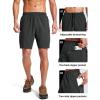 image:imageMAGCOMSEN Mens Workout Athletic Shorts 7 Lightweight Quick Dry Water Resistant Zipper Pockets Gym Hiking ShortsDarkgrey