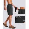 image:imageMAGCOMSEN Mens Workout Athletic Shorts 7 Lightweight Quick Dry Water Resistant Zipper Pockets Gym Hiking ShortsDarkgrey