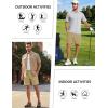 image:imageMAGCOMSEN Mens Workout Athletic Shorts 7 Lightweight Quick Dry Water Resistant Zipper Pockets Gym Hiking ShortsKhaki