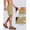 image:imageMAGCOMSEN Mens Workout Athletic Shorts 7 Lightweight Quick Dry Water Resistant Zipper Pockets Gym Hiking ShortsKhaki