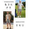 image:imageMAGCOMSEN Mens Workout Athletic Shorts 7 Lightweight Quick Dry Water Resistant Zipper Pockets Gym Hiking ShortsLightgrey