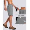 image:imageMAGCOMSEN Mens Workout Athletic Shorts 7 Lightweight Quick Dry Water Resistant Zipper Pockets Gym Hiking ShortsLightgrey