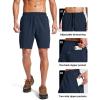 image:imageMAGCOMSEN Mens Workout Athletic Shorts 7 Lightweight Quick Dry Water Resistant Zipper Pockets Gym Hiking ShortsNavy