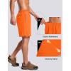 image:imageMAGCOMSEN Mens Workout Athletic Shorts 7 Lightweight Quick Dry Water Resistant Zipper Pockets Gym Hiking ShortsOrange