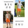 image:imageMAGCOMSEN Mens Workout Athletic Shorts 7 Lightweight Quick Dry Water Resistant Zipper Pockets Gym Hiking ShortsOrange