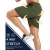 image:imageMAGCOMSEN Mens Workout Running Shorts 7 Quick Dry Athletic Hiking Shorts Lightweight Gym Tennis with PocketsArmy Green