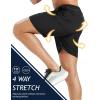 image:imageMAGCOMSEN Mens Workout Running Shorts 7 Quick Dry Athletic Hiking Shorts Lightweight Gym Tennis with PocketsBlack