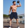 image:imageMAGCOMSEN Mens Workout Running Shorts 7 Quick Dry Athletic Hiking Shorts Lightweight Gym Tennis with PocketsNavy
