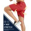 image:imageMAGCOMSEN Mens Workout Running Shorts 7 Quick Dry Athletic Hiking Shorts Lightweight Gym Tennis with PocketsRed