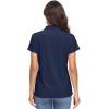image:imageMAGCOMSEN Womens Polo Shirts UPF 50 Short Sleeve Golf Shirt Quick Dry Sun Protection 4 Buttons Casual Work Collar Top02navy