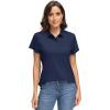 image:imageMAGCOMSEN Womens Polo Shirts UPF 50 Short Sleeve Golf Shirt Quick Dry Sun Protection 4 Buttons Casual Work Collar Top02navy