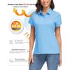 image:imageMAGCOMSEN Womens Polo Shirts UPF 50 Short Sleeve Golf Shirt Quick Dry Sun Protection 4 Buttons Casual Work Collar Top04blue